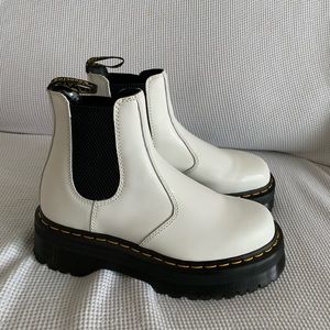 White platform doc martens